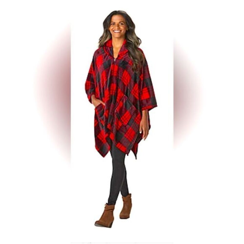 NYC Ruana
W/ Zipper & Hoodie
Cozy Wearable Blankie
For Adults
Brand New